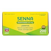 Pharmacy Vegetable Laxative Tablets, Senna Formula - 200 ct