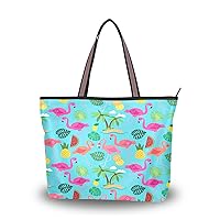 MNSRUU Starfish Tote Bag for Women with Pocket Polyester Tote Purse Summer Handbag