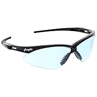 MCR Safety Glasses MP113 Light Blue Polycarbonate Lenses with UV Protection & Scratch Resistant Coating, Black Frame, 1 Pair