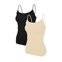 Kurve Women's Cami Tank Top - Sleeveless Stretch Seamless Camisole Basic Layer UV Protective Fabric UPF 50+ Made in USA
