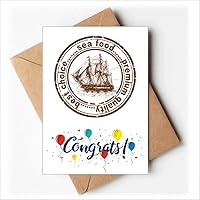 Sea Food Boat Classic Country City Wedding Cards Congratulations Greeting Envelopes