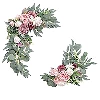 Artificial Flower Decoration Wedding Arch Flower Kit Artificial Rose Flower Decoration Artificial Flower Simulation Flower Wedding Decoration Set of 2(Random Color)-