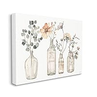 Stupell Industries Antique Floral Bouquets Flowers Glass Jar Painting, 16x20, Canvas