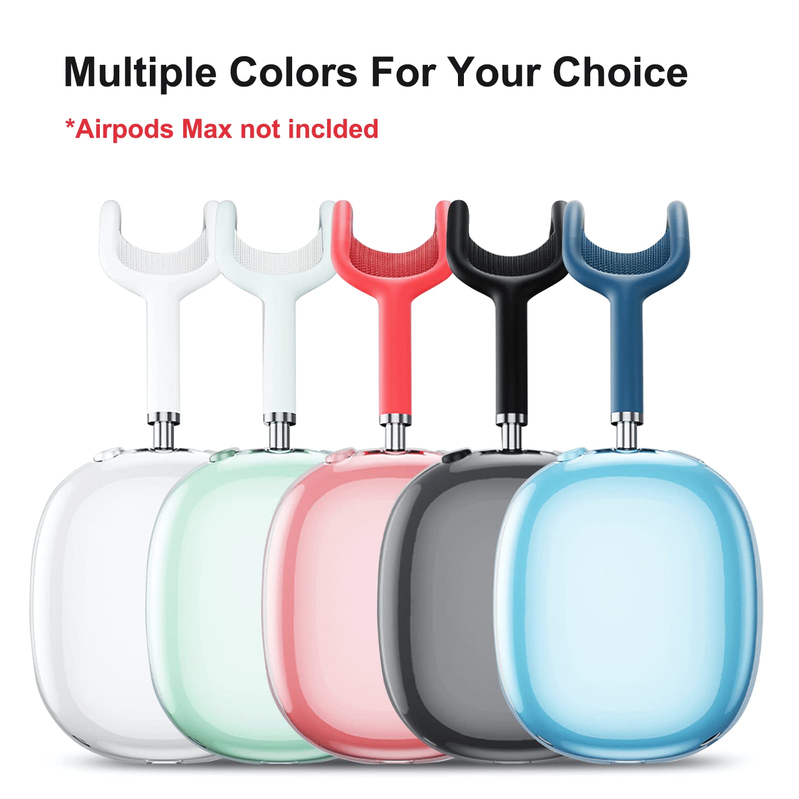 Case Cover for AirPods Max Headphones, MOLOPPO Clear Soft TPU Skin Anti-Scratch, Transparent Accessories Ultra Protective Cover for Apple AirPods Max,Clear