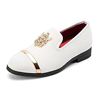 Meijiana Boy's Loafers Slip-On Dress Shoes Dress Formal Tuxedo Shoes