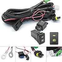 NSLUMO H10 H12 Fog Light Wiring Harness Socket Connector for 2002-2021 Subar'u BRZ Scion XB IQ Lexu's GX460 Mitsubi'shi Outlander with 40A Relay & ON/Off Switch Kit LED Fog Driving Light