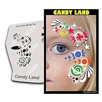 Face Painting Stencil - StencilEyes Profile Candy Land