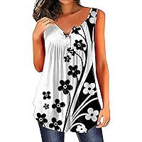 Womens Long Sleeve Tops with Built in Bra Womens Summer Tank Top Casual Printed Tank Top V Neck Sleeveless T S