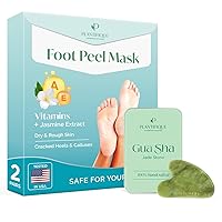 Foot Peeling Mask 2 pack and Gua Sha Facial Tools - Massage Tool - Jawline Sculptor - Face Sculpting Tool for Your Skincare Routine