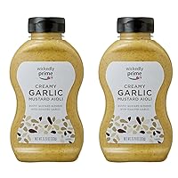 Amazon Brand - Wickedly Prime Mustard, Creamy Garlic Aioli, 11.75 Ounce (pack of 2)