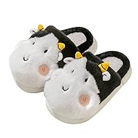 Indoor Slippers for Kids Winter Children Slippers Girl Boy Flat Non Slip Round Toe Short Plush Girl Shoes 12