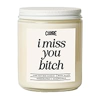 CE Craft I Miss You Btch Gifts for Her, Scented Candle - Housewarming Gifts, New Home Gift Ideas, Candles for Women Funny, Thank You DEST Smelling Candle Scent, Humor Gift