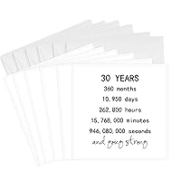 3dRose Greeting Cards - 30 years in months days hours minutes seconds anniversary going strong - 6 Pack - Anniversaries