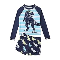 Youth Small Bathing Suits Kids Toddler Boys Girls Swimwear Cartoon Long Sleeve Tops Striped Toddler Swimsuit Boy
