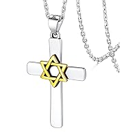 Star of David Jewish Necklace-Sterling Silver Pendant for Women-The Seal of Solomon Talisman Tantrism Hexagram Jewelry for Men