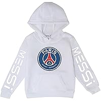 Little Kids Pullover Hoodie Messi Fleece Lined Tops,Boys Girls Hooded PSG Sweatshirt with Pocket(2-14Y)