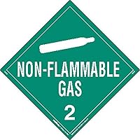Labelmaster Z-PL3 Non-Flammable Gas Hazmat Placard, Worded, Tagboard (Pack of 25)