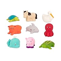 Battat – Assorted Bath Toys – 9Pcs Animal Squirters – Water Squirt Toys – Bath & Pool – 10 Months + – Bath Buddies (9Pcs)