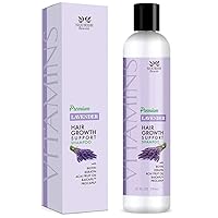 Nourish Beaute Vitamins Premium Shampoo for Hair Loss to Promote Hair Regrowth, Volume and Thickening with Biotin, DHT Blockers and Antioxidants Oils, for Men and Women, 1 Pack 10 Ounces, Lavender