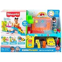 Fisher-Price Little People Educational Car Wash Set with Vehicle, Track and Learning Levels, Polish Language Version, HRC53
