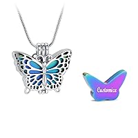 Hollowed Butterfly Cremation Jewelry Urn Necklace for Ashes for Women Gilrs Memorial Keepsake
