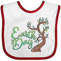 inktastic Earth Day-growing, Planted Tree with Leaves Baby Bib