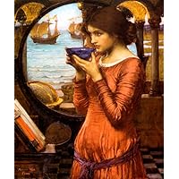 TopVintagePosters Destiny Girl Lady Ship Sailboat Ocean Sea Fine Painting By J W Waterhouse Reproduction (20” X 24” Image Size Paper)