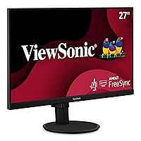 ViewSonic VA2747-MHJ 27 Inch Full HD 1080p Monitor with Advanced Ergonomics, Ultra-Thin Bezel, AMD FreeSync, 75 Hz, Eye Care, HDMI, VGA Inputs for Home and Office,Black