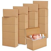Juvale 20 Pack Brown Gift Boxes With Lids for Wrapping, Shipping, 9 x 4.5 x 4.5 Inch Cardstock Paper Bridesmaid Boxes for Gifts