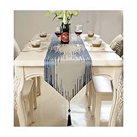 Blue Table Runner, Valentines Table Runner Rustic Farmhouse Style Decor for Dining Console Entry Table Decoration