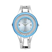 Shop LC Strada Moveing Crystal Japanese Movement Dial Watch with Silvertone Strap (32.51 mm) (up to 6.50 Inches) Birthday Mothers Day Gifts for Mom