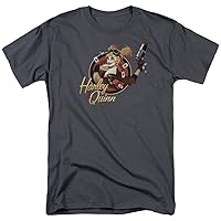 Dc Bombshells-Pinup Harley Button T-Shirt