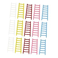 ERINGOGO 50pcs Doll House Ladder Cloud Balloons Miniture Decoration Pet Furniture Balloon Accessories Furniture and Wood Step Ladder Toys Mini House Accessory Hamster Wooden Ladder Plastic