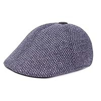 ハンチング帽子 エポック帽子メンズブレンドクラシックフラットIVYキャスケットコレクションハット男性用2色 男性用ベレー帽 (Color : Navy)