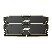 Lexar 32GB (2x16GB) THOR OC DDR5 RAM 6000MT/s CL32 1.35V Desktop Memory with Heatsink, AMD Expo and Intel XMP 3.0, Black (LD5U16G60C32LG-RUD)