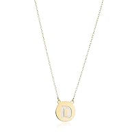 Amazon Essentials ellie byrd 10k Gold Two Tone Initia Disc Necklace (previously Amazon Collection)