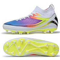Men's Soccer Shoes TF/AG Cleats Professional High-Top Breathable Athletic Football Boots for Outdoor Indoor