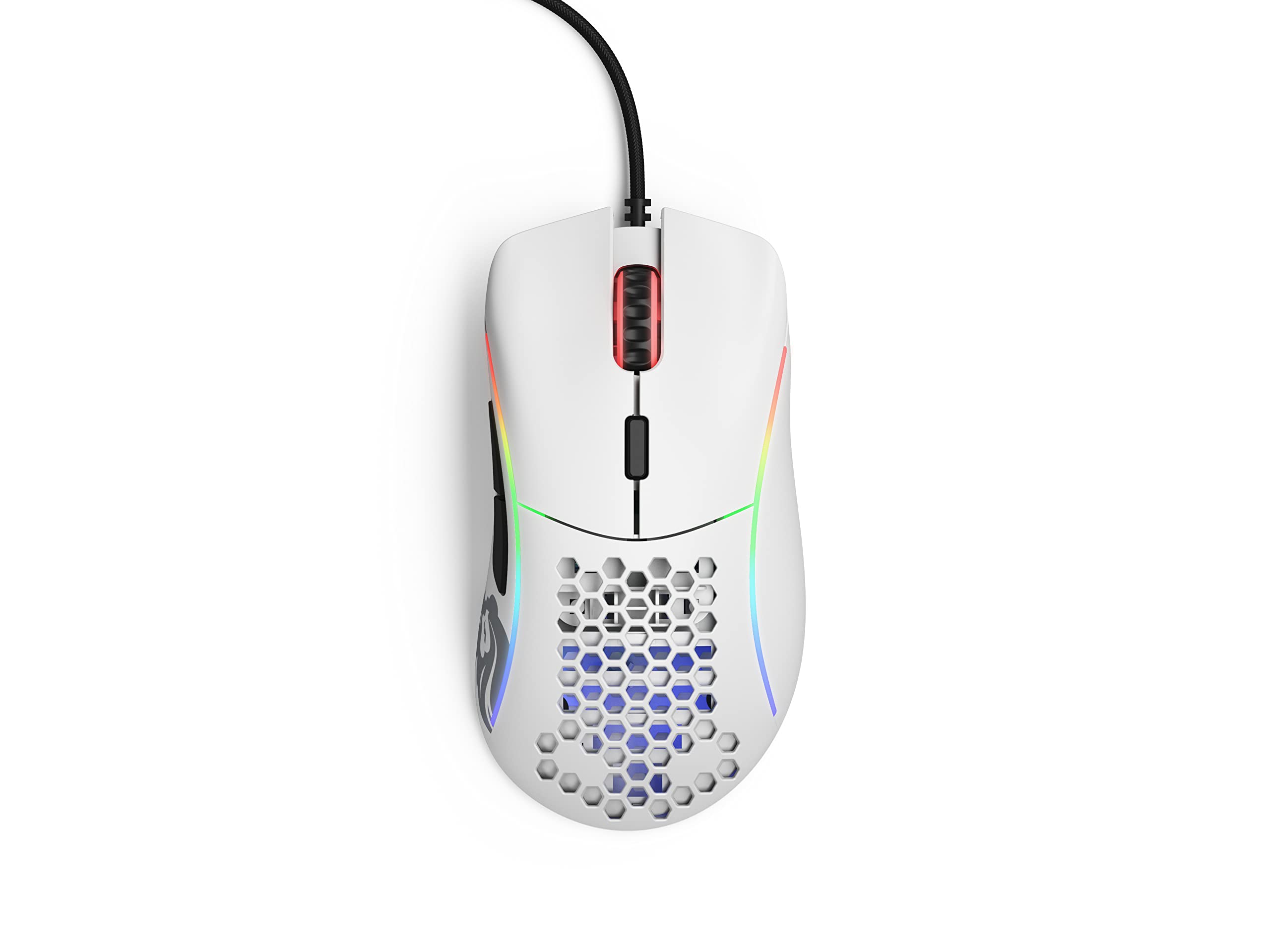 Glorious Gaming Mouse - Glorious Model D Honeycomb Mouse - Superlight RGB PC Mouse - 68 g - Matte White Wired Mouse