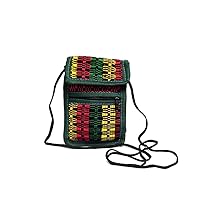 Mini Rasta Woven Striped Lightweight Cushioned Crossbody Smartphone Bag - Handmade Accessories