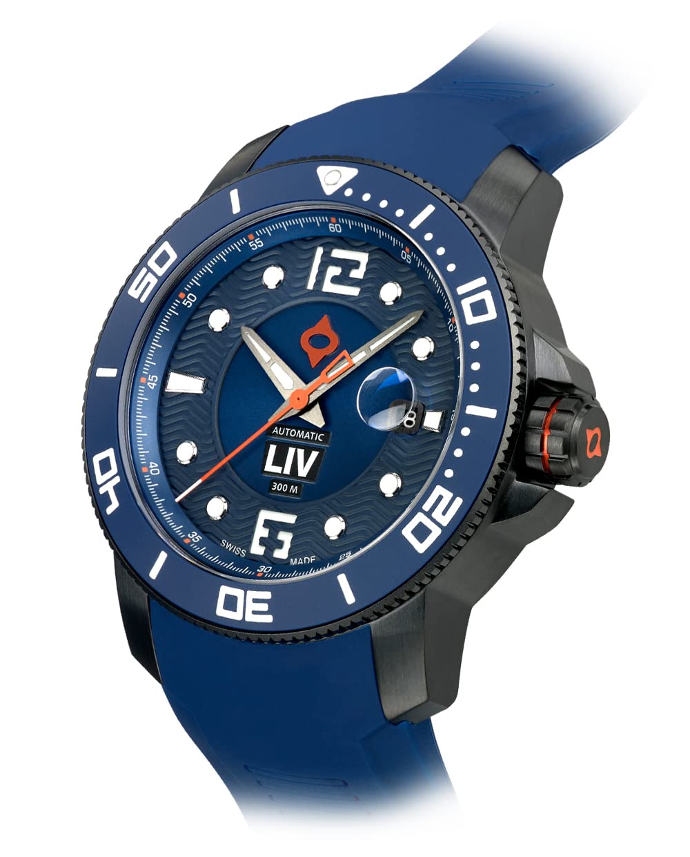 LIV GX-Diver's 44MM Swiss Automatic -1000 Feet Water Resistant -Surgical Grade 316L Stainless Steel - Unidirectional Ceramic Bezel - BGW9 Luminova - Scratch Resistant Sapphire Crystal - Dive Watches for Men