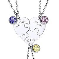 GOLDCHIC JEWELRY Yin Yang Pendant Friendship Necklaces For Men Women, Stainless Steel Customized Puzzle Heart Matching Necklace for 2/3/4/5/6