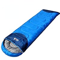 Can be Spliced with Four Seasons Universal Camping Sleeping Bag Outdoor Travel Camping Breathable Warm Cotton Sleeping Bag Single Person Medium Blue 1.35