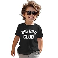 Big Brother Shirt Toddler Baby Boys Promoted to Big Brother Announcement T-Shirt Big Bro Club Short Sleeve Tee Tops