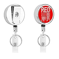 Remember Everyone Deployed Military R.E.D Cute Badge Holder Clip Reel Retractable Name ID Card Holders for Office Worker Doctor Nurse