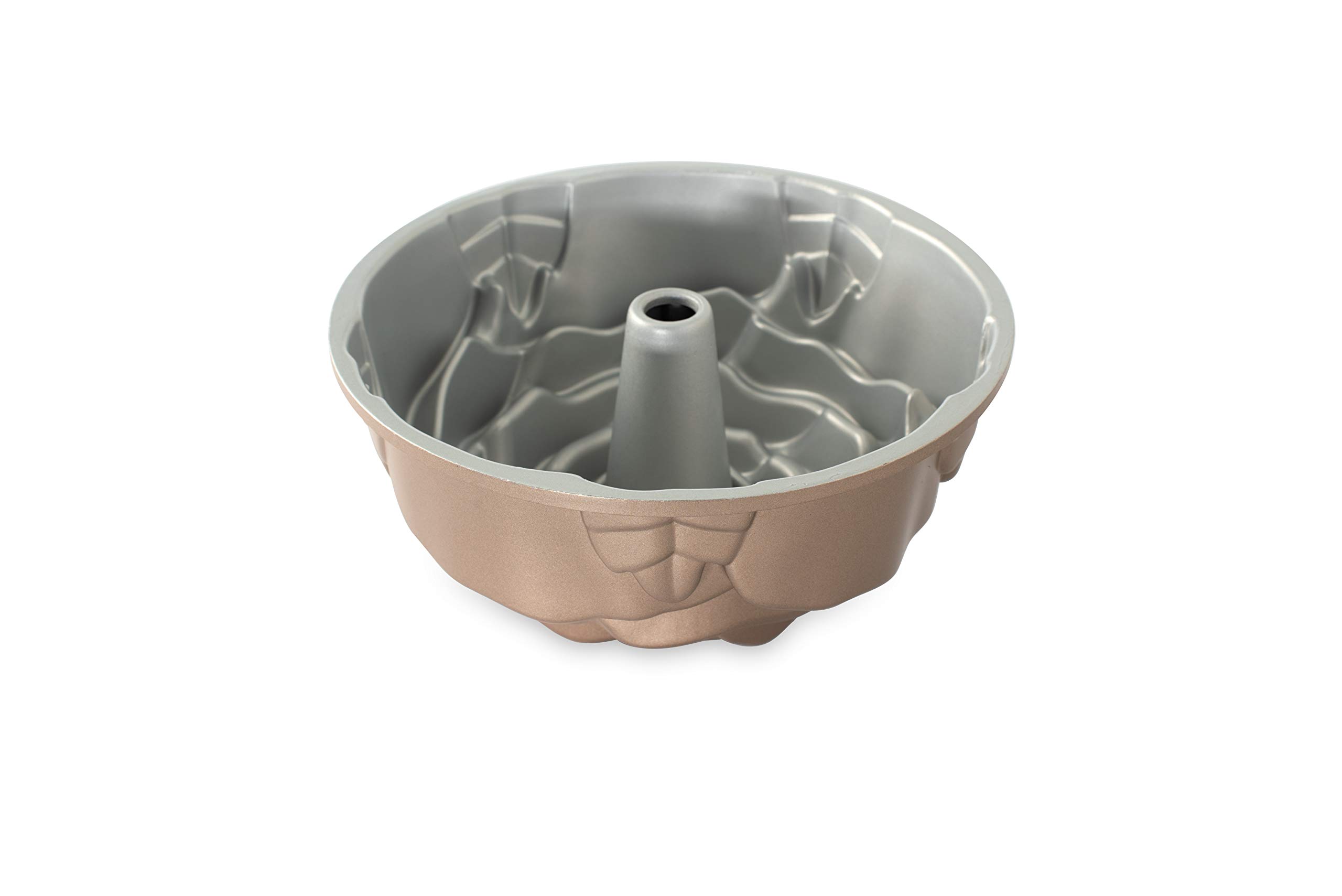 Nordic Ware Rose Cast Aluminum Bundt Pan, 10 Cup, Toffee