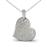 AGS Certified Natural Diamond Heart Pendant (VS1-VS2,G-H) 2.00 ctw 14K White Gold. Included 18 Inches Gold Chain.
