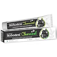Herbodent® Charcoal Toothpaste | Whitens Teeth & Fresh Breath | No Bleach, No Fluoride | Activated Bamboo Charcoal & Organic Herbs -Wheat Germ Oil, Thyme Oil, Clove Oil (1, 6.53 Ounce)