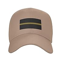 Thin Gold Line Flag Knitting Effect Baseball Cap for Men Women Dad Hat Classic Adjustable Golf Hats
