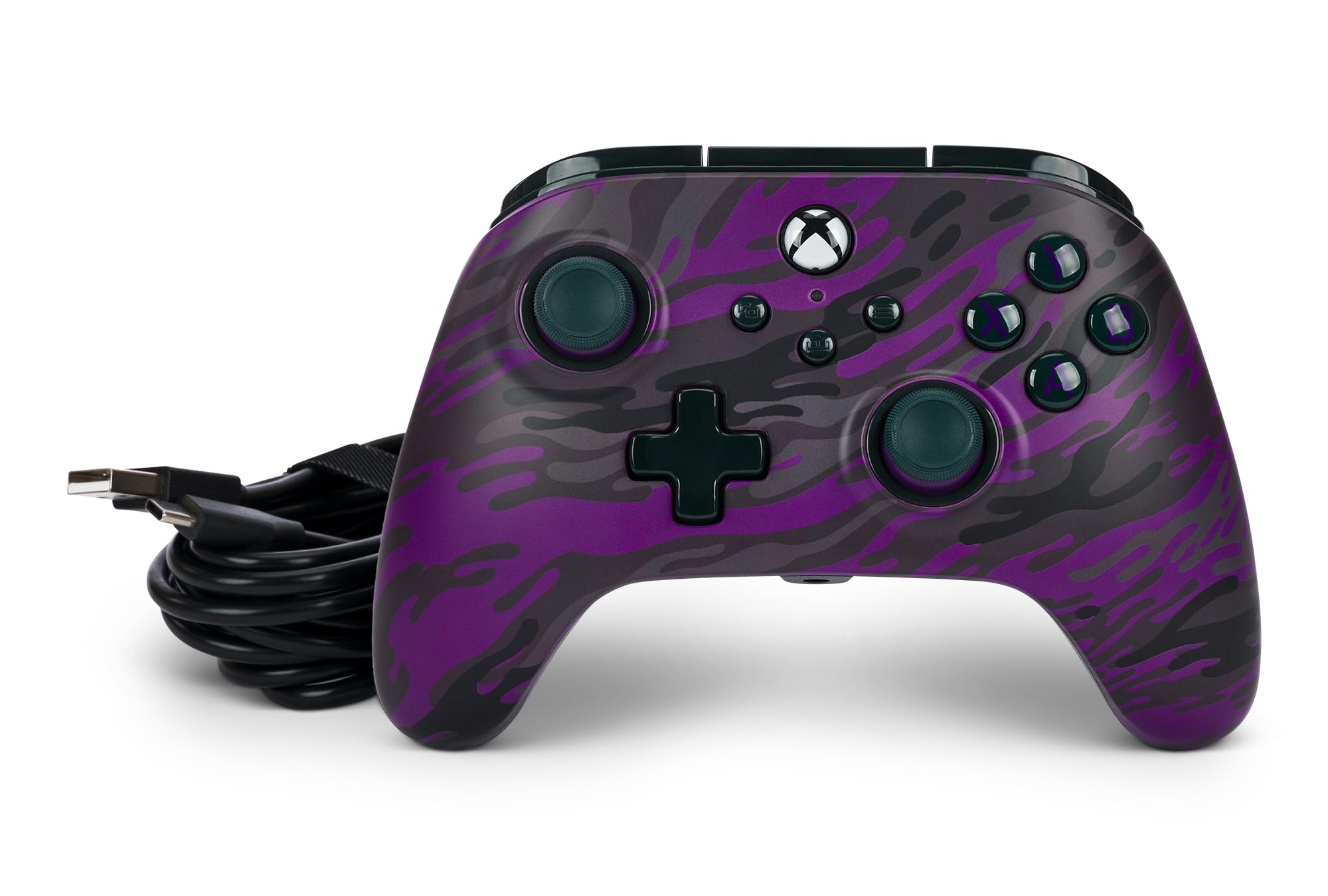 PowerA Advantage Wired Controller for Xbox Series X|S - Purple Camo, Xbox Controller with Detachable 10ft USB-C Cable, Mappable Buttons, Trigger Locks and Rumble Motors, Officially Licensed for Xbox