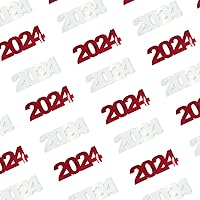 Confetti Year 2024 Red, White Combo - 4 Half Oz Bags (2 oz)